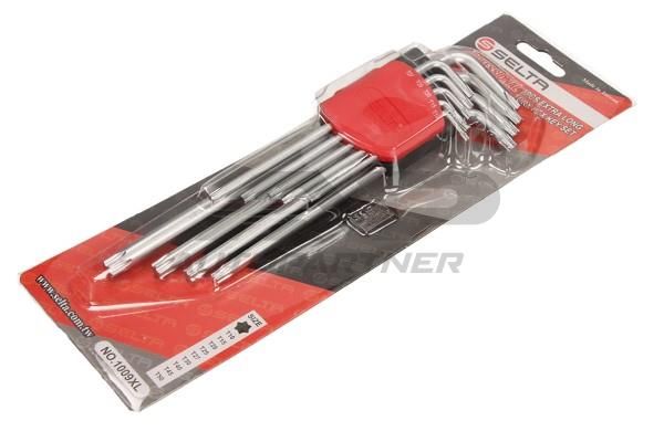 Набор ключей TORX T10-T50 Г-образных удлиненных 9 предметов