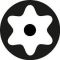 Вставка (бита) торцевая 10 мм, TORX, Т25, L = 36 мм, с отверстием KING TONY