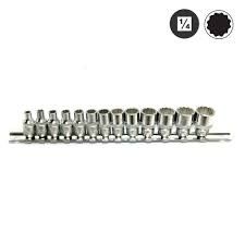 Набор головок 1/4" 12-гранных 13пр. на держателе