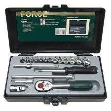 Набор головок 1/4" 6-гранных  19пр. в кейсе