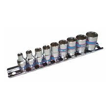 Набор торцевых головок 1/4", шестигранные 9 предметов KING TONY