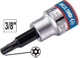 Насадка (бита) торцевая 3/8", TORX, T50, L = 50 мм, с отверстием KING TONY