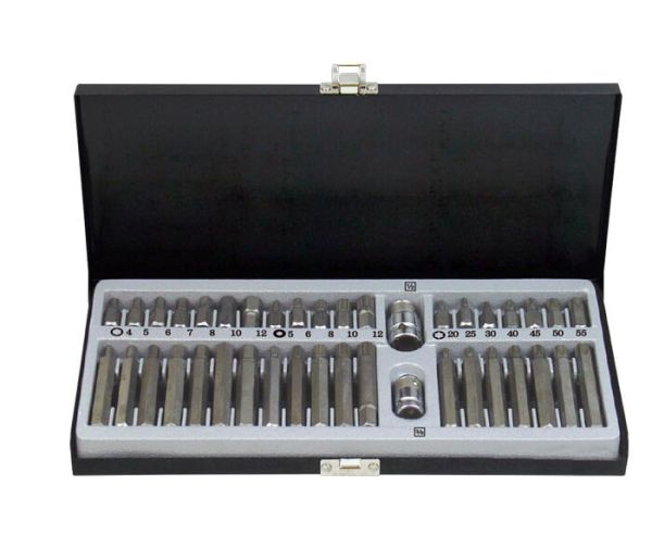 Набор бит 1/2",3/8" SPLINE, TORX, HEX с держателем 40пр.