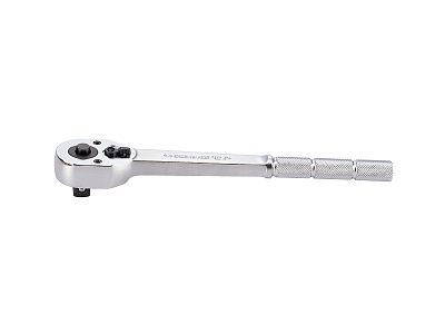 Трещотка 1/2", 250 мм, 32 зубца, флажковая с кнопкой, фиксатор, удлиняемая