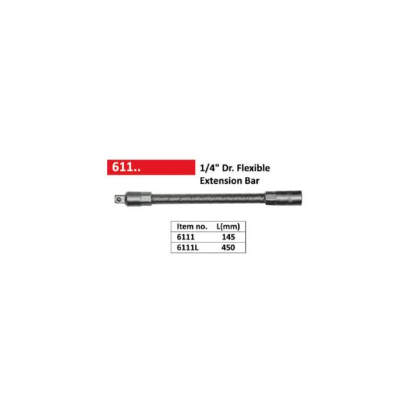 Удлинитель 1/4" 145мм гибкий