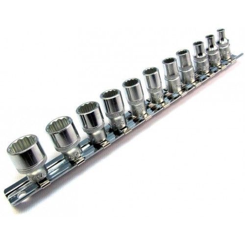 Набор головок 1/4" 5/32"- 9/16" 12-гранных 11пр. на держателе