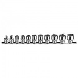 Набор головок 1/4"-7/8" 3/8" 12-гранных 11пр. на держателе