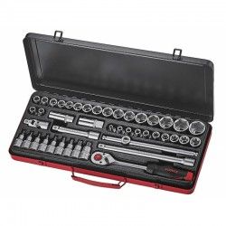 Набор инструмента 54пр. 1/2"&1/4" 12-гранный 4-32мм., насадки в кейсе