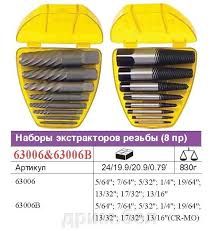 Набор экстракторов шпильковертов 5/64"-13/16" 8пр