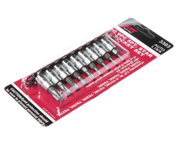 Набор бит 1/4, TORX 5-ти гранных 9 предметов JTC
